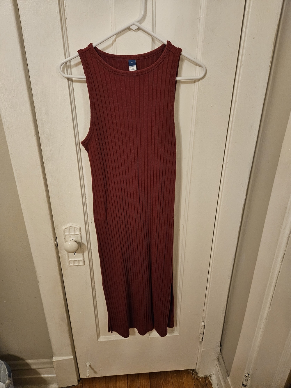 Old Navy Ribbed Sleeveless Midi Dress - Burgundy